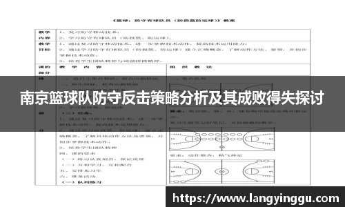 南京篮球队防守反击策略分析及其成败得失探讨